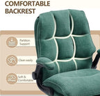 Comfy Office Chair Soft and Double Cushioned Ergonomic Computer Desk Chairs for Long Hours Executive Office Chair with Flip-up Armrests and Height Adjustment for Home Office Tealblue - Image 6
