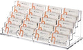 HeZone Business Card Holder for Desk Multiple Cards Display Stand Rack for Women and Men Clear Acrylic Card Organizer 20 Slot 5 Tier Large Capacity-Holds 1000 Cards -1 Pack (20 Cell H) by HeZone