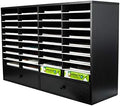 PAG-Mass Mail Sorter Organizer, Wood Literature Organizer, Student Mailbox for Classroom, Desktop Bill Paper Organizer for Office Home School, 38 Compartments, Black&White by PAG