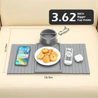 GHKINMAL Couch Arm Tray with Cup Holder,Folding Couch Cup Holder Tray,Grey - Image 6