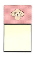 Checkerboard Pink Buff Poodle Refiillable Sticky Note Holder Or Postit Note Dispenser44; 3 x 3 in. by Unknown