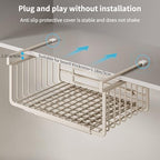 Extendable Under Shelf Storage Basket, Hanging Baskets Under Cabinet Shelf Organizer, for Cabinet Pantry Kitchen Cupboard Desk Counter Bookshelf Space Saver Heavy Duty Slide-in (Black, 1 Pack) - Image 4