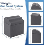 Foot Rest for Under Desk at Work, Ergonomic Footrest Stool, 3 Adjustable Heights Foam Cushion Pillow for Leg & Feet Support, Non-Slip Washable Cover for Office Gaming Chairs, Computer Desk, Home, Car - Image 3