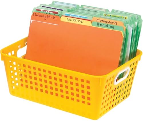 Really Good Stuff Large Plastic Book Baskets, 13.25" x 10" x 5.5", 4-Pack - Image 3