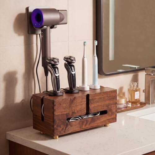 Novabright Wood Cable Management Box Cord Organizer Box Storage Decorative - Image 5