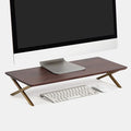 Anji Mountain Monitor Stand for Desk - Desktop Organizer & Laptop Riser, Ergonomic Monitor Riser, Space-Saving, Durable, Easy Assembly & Ideal for Home & Office,Walnut, 24-Inch, Classic by AnjiMountain