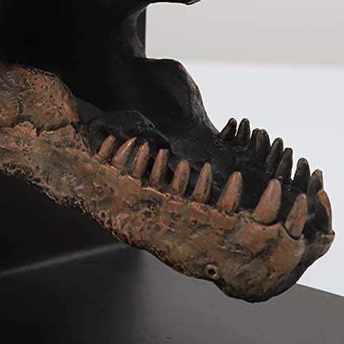 Tyrannosaurus Rex T-Rex Skull Bookend Decorative Book Decor,Home Decorative Resin Bookshelf,Paper Weights, Book Ends,Bookend Supports, Book Stopper,Desk Decor,Dinosaur Head Faux Taxidermy - Image 6