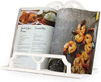 JOGREFUL Cast Iron Cookbook Stand, Kitchen Recipe Holder Scrollwork White - Image 6