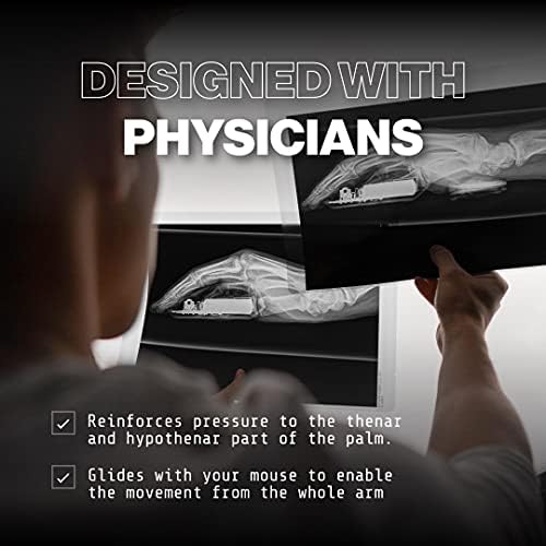 DELTAHUB Carpio 2.0 - Left-Handed Truly Ergonomic Wrist Rest for Mouse, Carpal Tunnel Support, Pain Relief, Anti-Fatigue, Easy Glide, Sleek, Office Computer, Laptop, Gaming - Small, Black - Image 4