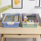 6 Pack Plastic Turn in Paper Trays for Classroom, Storage Bin Baskets - Image 7