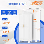 GAIOUS 79'' Tall Metal Garage Storage Cabinet, Home Office Cabinet White - Image 2