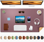 Aothia Dual-Sided Desk Mat, FSC Cork & PU Leather Desk Pad, Large Mouse Pad & Writing Surface for Full Desk Coverage, Non-Slip Waterproof Desk Protector - 47" x 23.6", Pale Mauve by AothiaSimpleNaturalUnique