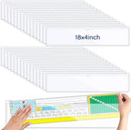 Chinco 60 Pcs Self Adhesive Clear Index Card Pockets,18 x 4 Inches by Chinco