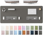 YSAGi Leather Desk Protector, Office Mat, Large Mouse Mat, Non-Slip PU Leather Blotter, Laptop Desk Mat, Waterproof Writing Pad for Office and Home(Dark Grey, 63" x 24") by YSAGi