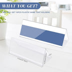50 Pieces Acrylic Name Plate for Desk, 11" X 4.25" Name Tent for Meeting - Image 2