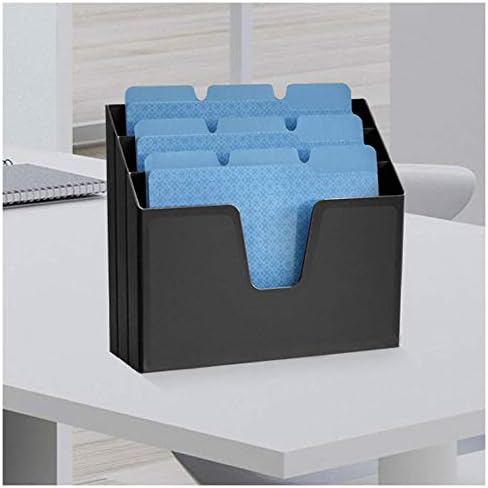 Acrimet Horizontal Triple File Folder Organizer Sorter, Letter Size, Black - Image 6