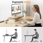 Monitor Stand Riser, 24 Inch Wood Desk Monitor Riser for Laptop/PC/Printer - Image 6