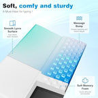 Ospelelf Keyboard Wrist Rest, Ergonomic Memory Foam Wrist Support for Typing & Gaming, Tilted Keyboard Pad, Aesthetic Desk Accessories for Office, Relief for Carpal Tunnel & Wrist Pain, Blue - Image 3