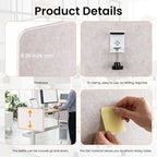 2-Pack Felt Desk Dividers, Clamp-On Privacy Panels, 16 x 24 Inch, Oatmeal - Image 3