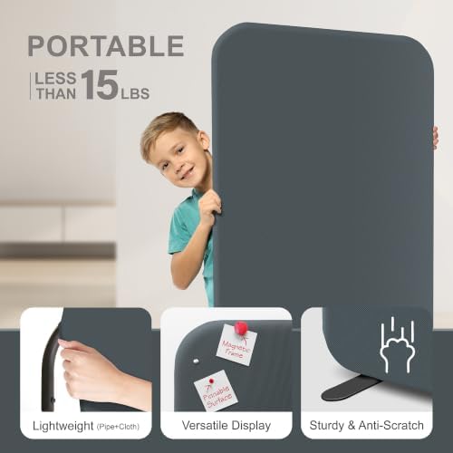 DECOLAB Standing Room Dividers, Portable Partition 29"x65" Twilight - Image 3