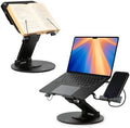 3 in 1 Laptop Stand for Desk, Book Stand & Phone Holder, Sky Black by Unknown
