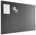 Bumusty 48"x 36" Large Felt Bulletin Board Tiles, Charcoal Gray by BUMUSTY