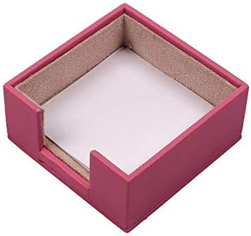 MOOGCO Leather Document Tray - Pen Holder - Note Paper Holder -3 Accessories-Desk Organizer - Office Desk Accessories - Desktop Storage - 3 PCS (PINK) - Image 3