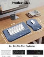 3-in-1 Ergonomic Keyboard Stand with Wrist Rest & Mouse Pad Set, Blue - Image 4