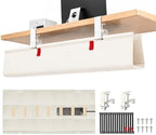 No Drill Under Desk Cable Management Tray, 28" Desk Cable Organizer by Unknown