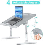 KLEAR Laptop Bed Tray Desk with Adjustable Height & Angle, No Drawer, Grey - Image 2