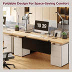 Desk Extender Tray, 36"×12" Clamp-On Arm Rest Shelf, 90° Foldable Computer Elbow Support for Office Home, Space-Saving Keyboard Mouse Tray (Black) - Image 2
