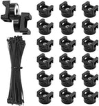 20Pcs Magnetic Zip Tie Base 100 Nylon Cable Ties 22mm Office Cable Organizer - Image 2