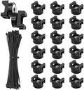 20Pcs Magnetic Zip Tie Base 100 Nylon Cable Ties 22mm Office Cable Organizer by Unknown