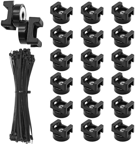 20Pcs Magnetic Zip Tie Base 100 Nylon Cable Ties 22mm Office Cable Organizer by Unknown