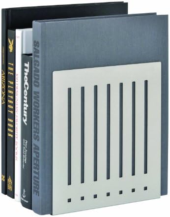 STEELMASTER Heavy Duty 10-Inch Steel Bookends, 1 Pair, Silver (241100050) - Image 3