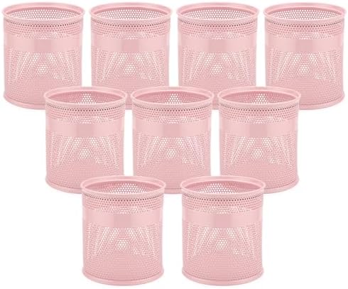 Segarty Pack of 9 Pencil Holders 3.9x4.2in, Round Mesh Pen Holder for Table Desk Organization, Large Pen Cup Container Set Desktop Accessories Organizer for Office Work Home Stuff Makeup Brush Storage by Segarty