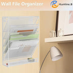 Kuntine.B Wall File Organizer Office Hanging Magazine Holder Wall File Organizer for Office Home - Image 6