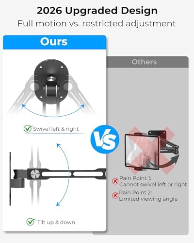 iPad Wall Mount Holder, Heavy Duty Aluminum Tablet Wall Mount, Full Motion - Image 2