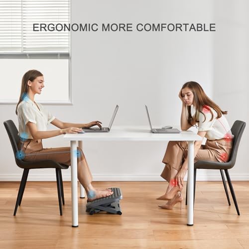 HUANUO Adjustable Foot Rest for Under Desk with 3 Height Position, Gray - Image 4