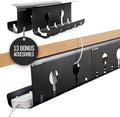 COREMINDED No-Drill Under Desk Cable Management Tray, 2-Pack, Large by COREMINDED
