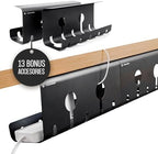 COREMINDED No-Drill Under Desk Cable Management Tray, 2-Pack, Large by COREMINDED