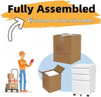 Guizeeopo 3 Drawer File Cabinet with Lock, File Cabinets for Home Office,Under Desk Cabinet, Locking File Cabinet for A4/Letter/Legal, Fully Assembled Expect Casters, Matte White - Image 4
