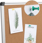 Cork Board Bulletin Board 36 x 48, Silver Aluminium Framed 4x3 Corkboard, Foldable Office Board for Wall, Large Wall Mounted Notice Pin Board with 36 Push Pins for School, Home & Office - Image 3