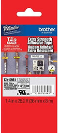 Brother Genuine P-Touch TZE-S961 Tape1-1/2" (1.4") Wide Extra-Strength Adhesive Laminated Tape,Black on Matte Silver Laminated for Indoor or Outdoor,Water-Resistant, 1.4" x 26.2' (36mm x 8M),TZES961 by Unknown