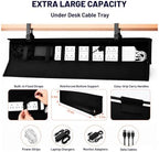 Under Desk Cable Management Tray 36" No Drill Cord Organizer 70lbs Metal - Image 4