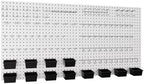INCLY 158PCS White Metal Pegboard Wall Organizer 48x24 Inch by INCLY