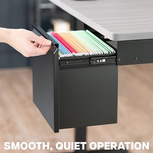 VIVO Black Under Desk Filing Cabinet, MOUNT-FCD1S-B - Image 5