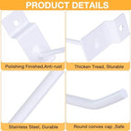 Moxweyeni 100 Pack Slatwall Hooks for Retail Garage Metal,7.8 Inch,White - Image 3