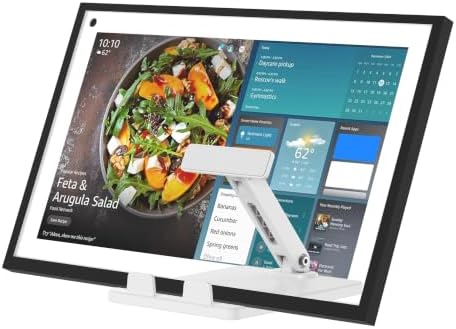PlusAcc Stand for iPad & Show 15/21 & Tablet, Adjustable Tilt Holder, White by PlusAcc