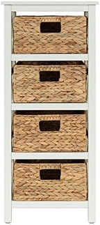 eHemco 4 Tier X-Side End Storage Cabinet, White - Image 4